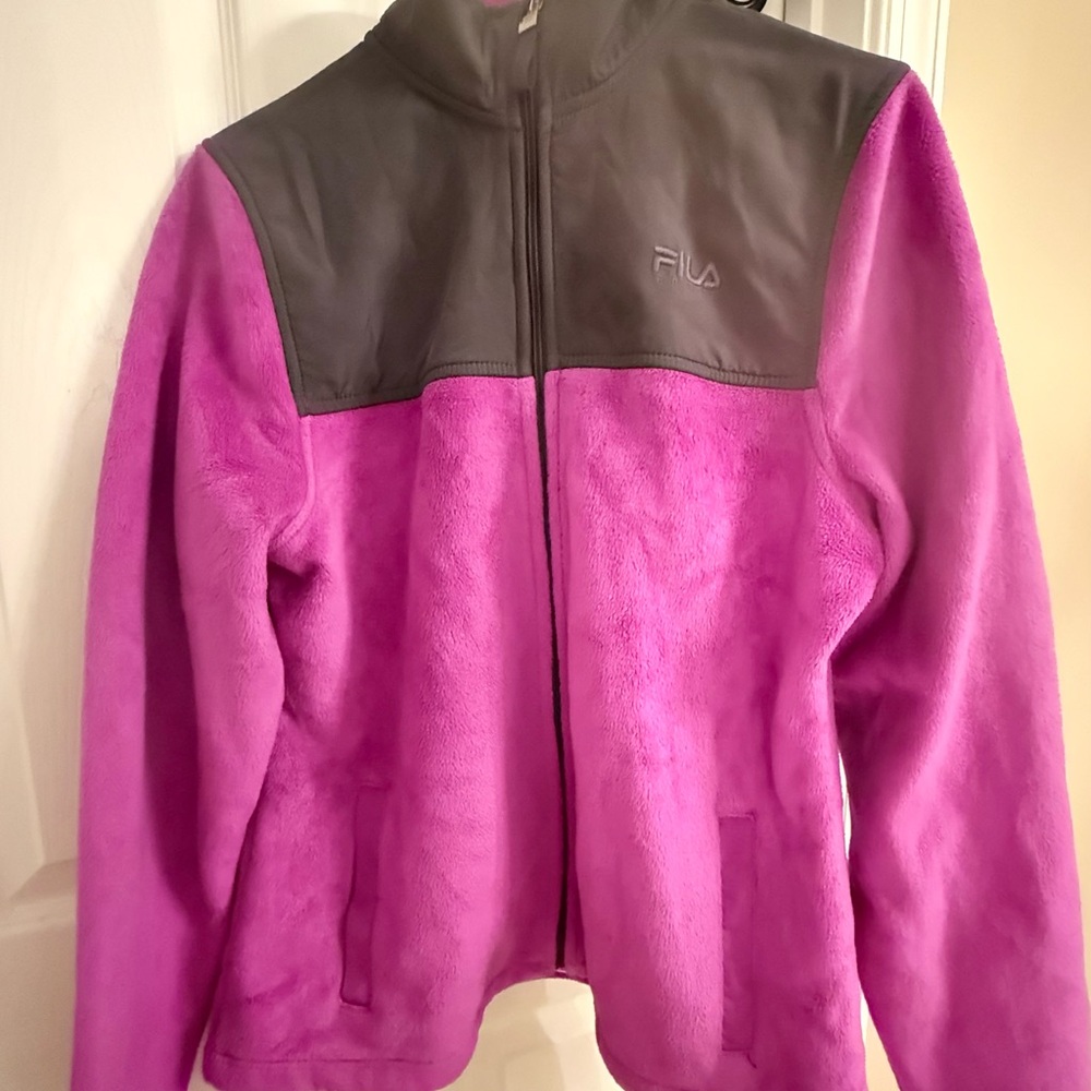 Fila Women’s Pink and Gray Fleece Jacket